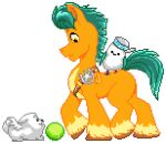  22:19 aquamarine_hair avian badge ball bcpony bird canid canine canis cloudpuff_(mlp) digital_media_(artwork) domestic_dog earth_pony edit epicvon equid equine hasbro hitch_trailblazer_(mlp) hooves horse kenneth_(mlp) leg_markings mammal markings mlp_g5 my_little_pony pixel_(artwork) pomeranian pony sash sheriff_badge socks_(marking) spitz tennis_ball turquoise_hair wings 