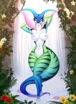  animal_humanoid anthro female flower hi_res humanoid lily_(disambiguation) living_tail nude plant reptile reptile_humanoid scales scalie scalie_humanoid slimorinka slimorinkaowo snake snake_hood snake_humanoid snake_tail solo tail tropics unusual_anatomy unusual_tail waterfall 