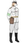  absurd_res am1 anthro canid canine canis clothing collar domestic_dog full-length_portrait hat headgear headwear hi_res inutama invalid_background male mammal military military_cap military_clothing military_uniform portrait shiba_inu solo solo_focus spitz uniform white_uniform 