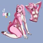  anthro bird_dog canid canine canis cocker_spaniel crossgender dark_nipples domestic_dog floppy_ears freckles ftm_crossgender fur girly hunting_dog long_ears long_nails male male_breasts mammal nub_tail pantsu_smiley pink_body pink_fur solo spaniel t-boy trans_(lore) trans_man_(lore) 