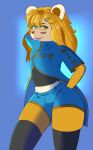  anthro bandage_on_face blonde_hair clothing coat freckles giant_panda girly hair hi_res kamille(marshmallow) kamille_dubois long_hair male mammal solo streetwear topwear ursid ursine 