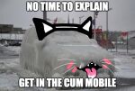  ahegao ambiguous_gender blush blush_lines car domestic_cat edit fangs felid feline felis ice living_machine living_vehicle looking_pleasured machine mammal meme photo_manipulation psiborg real snow tongue vehicle whiskers winter 