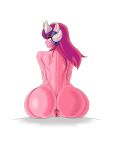  3:4 ahma_niah anus big_butt butt curvy_figure female genitals hair hi_res horn humanoid looking_at_viewer looking_back monster_legends presenting presenting_hindquarters pussy red_hair white_eyes zeroart_(artist) 