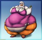  2020 absurd_res anatid anseriform anthro avian belly big_belly big_breasts bird breasts bucket clothing container daisy_duck digital_media_(artwork) disney dress duck feathers female food footwear hi_res huge_breasts huge_thighs morbidly_obese morbidly_obese_anthro morbidly_obese_female navel_outline non-mammal_breasts obese obese_anthro obese_female open_mouth overweight overweight_anthro overweight_female quack_pack shoes solo tasty_paste thick_thighs torn_clothing torn_dress viroveteruscy white_body white_feathers 