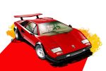  car ground_vehicle headlight highres lamborghini lamborghini_countach motor_vehicle nimbus_goldbrum no_humans original realistic solo spoiler_(automobile) sports_car vehicle_focus 