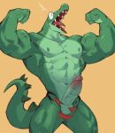  alligator alligatorid anthro balls clothing crocodilian erection flexing genitals hi_res humanoid_genitalia humanoid_penis male max_(oddballs) muscular muscular_anthro muscular_male penis reptile scalie solo torn_clothing vein veiny_penis wardrobe_malfunction wolfanine 