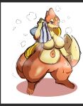  anthro breasts featureless_breasts featureless_crotch female floatzel fur generation_4_pokemon mohurin nintendo orange_body orange_fur pokemon pokemon_(species) video_games wet wet_body 