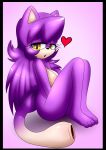  &lt;3 aelia_the_hedgehog_(angeloid003) angeloid003 anthro breasts eulipotyphlan female fur hair half-closed_eyes hedgehog hi_res long_tail mammal mobian_hedgehog narrowed_eyes nude open_tail purple_body purple_fur purple_hair solo solo_focus yellow_eyes 