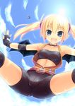  :d arcana_heart armpits bandeau bat_wings bike_shorts blonde_hair blue_eyes cape cloud collar crotch day demon_girl earrings elbow_pads fangs fingerless_gloves flat_chest flying from_below gloves hair_ornament hat jewelry knee_pads lilica_felchenerow long_hair midriff mike_(arcana_heart) multiple_girls open_clothes open_mouth open_shirt outdoors outstretched_arms pointy_ears shiny shiny_clothes shirt skull sky smile spread_arms spread_legs staff sun thighhighs twintails unikurage unzipped wings witch witch_hat yasuzumi_yoriko zettai_ryouiki zipper 
