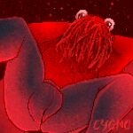  bottomwear clothing cygnoserium dhmis digital_media_(artwork) hi_res humanoid humanoid_genitalia male pixel_(artwork) red_guy_(dhmis) solo spread_legs spreading tight_bottomwear tight_clothing 