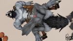  anal anthro belly blizzard_entertainment breasts canid canie female group hi_res intersex intersex/male knot looking_pleasured male mammal nonan penetration perromalo tau_(perromalo) tongue tongue_out trio triple_penetration video_games warcraft were werecanid worgen 