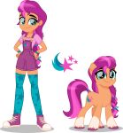  absurd_res alpha_channel alternate_species blue_eyes braided_hair clothing cutie_mark earth_pony equestria_girls equid equine female footwear hair hasbro hi_res horse human humanized legwear mammal mlp_g5 my_little_pony orin331 overalls pony purple_eyes shoes simple_background sneakers stockings sunny_starscout_(mlp) transparent_background 