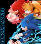 3boys animal_nose black_background blue_eyes copyright_name electricity furry furry_male gloves grin highres holding knuckles_the_echidna male_focus misuta710 multiple_boys open_mouth protected_link purple_eyes shoes simple_background smile sonic_(series) sonic_the_hedgehog sonic_the_hedgehog_2_(film) tails_(sonic) white_gloves 