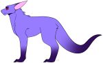  ambiguous_gender ambiguous_species claws digital_drawing_(artwork) digital_media_(artwork) feral full-length_portrait fur hi_res long_ears makt_(whinyfox) model_sheet monster portrait purple_body purple_fur red_eyes solo thick_tail whinyfox 
