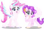  absurd_res blue_eyes crystal_pony_(mlp) equid equine female friendship_is_magic green_eyes hair hasbro headpiece hi_res hooves mammal mlp_g5 my_little_pony orin331 pegasus pipp_petals_(mlp) purple_hair sparkles spread_wings wings zipp_storm_(mlp) 