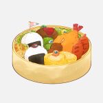  5others among_us bento commentary food food_art food_focus grey_background highres impostor_(among_us) in_food ketchup lettuce lime_(among_us) meatball mini_crewmate_(among_us) mini_flag multiple_others no_humans nori_(seaweed) omelet on_food onigiri orange_(among_us) oversized_food pennant red_(among_us) rice shrimp shrimp_tempura simple_background sitting skewer tako-san_wiener tamagoyaki tempura tenmiyakiyo white_(among_us) yellow_(among_us) 