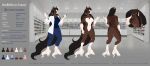  2022 5_fingers anthro blue_bottomwear blue_clothing blue_eyes blue_pants blue_shirt blue_topwear bottomwear braided_hair brown_body brown_fur brown_hair clothed clothing clydesdale coat digital_media_(artwork) draft_horse english_text equid equine female fingers flask front_view fur hair headshot_portrait hi_res hooves horse lab_coat long_hair male mammal model_sheet multicolored_body multicolored_fur natttttalina nude pants pharmacist pharmacy poem_macneil portrait rear_view shirt solo text topwear tuft two_tone_body two_tone_fur url white_body white_fur 