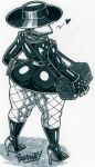  &lt;3 animal_mask anthro bag beak_mask bottomwear butt clock clothing fishnet fishnet_legwear footwear girly gloves handwear hi_res high_heels human human_only humanoid leather legwear male mammal mask not_furry parasitedeath plague_doctor pumps rear_view skirt solo thick_thighs topwear traditional_media_(artwork) watch 