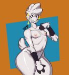  anthro bovid camelid caprine chuy_draws eyebrows eyes_closed llama llama_(parasitedeath) male mammal nude pecs smile solo sparkles thick_eyebrows thick_thighs wide_hips 