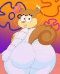  2022 3barts 4k absurd_res anthro big_breasts big_butt black_pupils bodysuit breasts brown_body brown_fur bubble_butt buckteeth butt clothing curvaceous curvy_figure detailed_background digital_drawing_(artwork) digital_media_(artwork) eyelashes female flower fluffy fluffy_tail fur hi_res hourglass_figure huge_breasts huge_butt looking_at_viewer looking_back mammal multicolored_body multicolored_fur nickelodeon outside plant pupils rear_view rodent sandy_cheeks sciurid simple_eyes skinsuit smile smiling_at_viewer solo spongebob_squarepants tan_body tan_fur teeth thick_thighs tight_clothing tree_squirrel two_tone_body two_tone_fur underwater voluptuous water wide_hips 