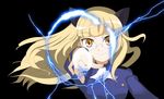  animal_ears artist_request blonde_hair electricity glasses long_hair parody perrine_h_clostermann solo strike_witches to_aru_kagaku_no_railgun to_aru_majutsu_no_index world_witches_series yellow_eyes 