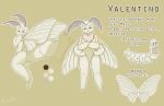  antennae_(anatomy) anthro arthropod caterpillar flashquatsch insect larva lepidopteran lepidopteran_wings male model_sheet moth solo valentino_(flashquatsch) wings 