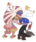  anthro cephalopod clothing comic duo g_night_spii gnarly_eddy_(splatoon) hat headgear headphones headwear hi_res humanoid japanese_text male marine mollusk nintendo octarian octoling shell splatoon tentacles text video_games 