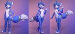  2022 4_toes absurd_res anthro blue_body blue_ears blue_fur blue_hair blue_tail breasts canid canine featureless_breasts featureless_crotch feet female fox fur hair hand_on_hip hi_res krystal lemurfeature mammal nintendo nude one_eye_closed open_mouth open_smile pose smile solo star_fox teeth toeless_(marking) toes tongue tongue_out video_games white_body white_breasts white_fur white_tail 