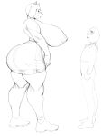  anthro big_breasts big_butt blush boss_monster bottomwear bovid breasts butt caprine clothed clothing curvy_figure duo female goat greyscale hi_res huge_breasts human larger_female male mammal monochrome nocturne_(artist) partially_clothed self_insert side_boob simple_background size_difference sketch skirt smaller_male thick_thighs topless toriel undertale undertale_(series) video_games voluptuous white_background 