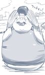  anthro belly big_shot_(splatoon) cannonball clothing dain_4201 fish flat_top hi_res male marine nintendo overalls overweight salmonid_(splatoon) sketch smile solo splatoon video_games 