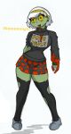  anthro big_breasts blood bodily_fluids breasts clothing dead_ahead female hi_res legwear pace-maker solo sweater thick_thighs thigh_highs topwear undead zombie 
