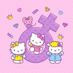  &lt;3 1:1 2022 abstract_background absurd_res accessory anthro barefoot big_ears big_head black_eyes black_tail blonde_hair bovid caprine claws clothed clothing crown diamond_(gem) domestic_cat dress ear_bow feet felid feline felis female female_symbol fifi_(sanrio) flower flower_in_hair fur gem gender_symbol group hair hair_accessory head_tilt headgear hello_kitty_(character) hello_kitty_(series) hi_res judy_(sanrio) lipstick long_tail looking_at_viewer makeup mammal mimmy_white mouse mouthless multicolored_ears murid murine o_o official_art on_one_leg overalls pink_background pink_body pink_ears pink_nose pink_skin plant pose raised_arm rodent rose_(flower) round_ears round_head sanding sanrio sheep shirt short_hair simple_background simple_eyes size_difference standing symbol thin_tail toe_claws topwear unknown_artist whiskers white_body white_ears white_eyes wide_eyed wool_(fur) yellow_body yellow_ears yellow_fur yellow_nose yellow_wool 