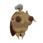  4_arms anthro areola arthropod big_breasts black_eyes blattodea breasts brown_areola brown_body brown_nipples cockroach female genitals grey_hair hair hi_res huge_breasts hyper hyper_breasts insect looking_at_viewer mandibles marshall123x_(artist) midnight_maid_night multi_arm multi_limb nipples non-mammal_breasts non-mammal_nipples nude pussy ruth_(mmn) solo thick_thighs zed_technician_games 
