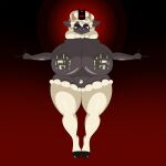  1:1 2022 anthro big_breasts bodily_fluids bovid breasts caprine cult_of_the_lamb female fur genitals hi_res horn huge_breasts huge_hips huge_thighs lactating lamb_(cult_of_the_lamb) mammal marshall123x_(artist) milk nipples nude overweight overweight_anthro pubes pussy red_crown_(cult_of_the_lamb) sheep short_stack smile solo thick_thighs white_body white_fur 