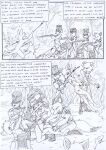  accessory anthro badger battle black_and_white blood blood_on_arm blood_on_hand blood_splatter bodily_fluids boots canid canine canis clothing comic english_text eyes_closed female flashback folded_ears footwear forced forest freckles grass group gun gunshot_wound hair hair_accessory historical honey_badger imminent_rape immobilization kangaroo kitfox-crimson long_hair macropod male mammal marsupial melee_weapon military_hat military_uniform monochrome mustelid musteline nipples nude plant polearm punch ranged_weapon rifle shrub sketch spear text torture tree tribal uniform weapon 