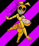  5_fingers absurd_res animatronic anthro avian bib big_breasts big_butt bird blush breasts butt chicken feet female female_focus fingers five_nights_at_freddy&#039;s five_nights_at_freddy&#039;s_2 galliform gallus_(genus) glowing glowing_eyes hi_res looking_at_viewer machine nipple_slip nipples phasianid robot scottgames sharp_teeth smile smiling_at_viewer smokey_the_menish solo teeth toy_chica_(fnaf) video_games 