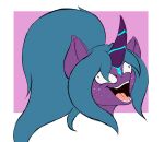  2022 ambiguous_gender arcane_shade digital_media_(artwork) equid equine evil_laugh fan_character freckles hair hasbro hi_res horn mammal my_little_pony open_mouth simple_background solo suirano teeth tongue unicorn 