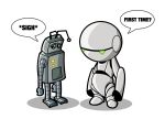  2021 anthro biped bolt_(brok_the_investigator) brok_the_investigator dialogue duo english_text grey_body machine marcusbennett1992 marvin_the_paranoid_android robot sad simple_background text the_hitchhiker&#039;s_guide_to_the_galaxy video_games 