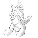  anthro balls big_balls big_penis butt butt_focus erection generation_5_pokemon genitals gigalith looking_at_viewer looking_back lying male nintendo on_back penis pokemon pokemon_(species) smutty-smeargle solo video_games 