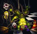  absurd_res alligator alligatorid animatronic anthro chica crocodile crocodilian crocodylid entangled five_nights_at_freddy&#039;s five_nights_at_freddy&#039;s:_security_breach freddy funtime glamrock group hi_res khaicoon machine male male/male montgomery_gator montgomery_gator_(fnaf) monty pizzaplex reptile robot scalie scottgames security_breach solo tentacles the_blob the_mask video_games 