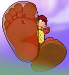  anthro archie_comics bodily_fluids clothing dress duo echidna extreme_size_difference feet female foot_focus footwear hair hi_res humanoid_feet imaslowperson knuckles_the_echidna lara-le larger_female low-angle_view male mammal monotreme mother mother_and_child mother_and_son parent parent_and_child red_hair sandals sega size_difference soles son sonic_the_hedgehog_(archie) sonic_the_hedgehog_(comics) sonic_the_hedgehog_(series) sweat sweaty_feet unaware underfoot worm&#039;s-eye_view 