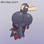  1:1 2021 axoarts backsack balls big_balls big_butt big_penis blue_eyes bodily_fluids butt disembodied_hand dripping duo feral foreskin fur generation_5_pokemon genital_fluids genitals glans grey_background grey_body grey_fur half-erect hindpaw huge_penis human humanoid_genitalia humanoid_penis hyper hyper_genitalia hyper_penis lifted_by_tail male mammal multicolored_body multicolored_fur nintendo nude pawpads paws penis pokemon pokemon_(species) precum precum_drip quadruped rear_view red_body red_fur simple_background two_tone_body two_tone_fur video_games zorua 