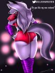  absurd_res anthro butt canid canine canis cosplay female five_nights_at_freddy&#039;s five_nights_at_freddy&#039;s:_security_breach halloween helluva_boss hi_res holidays loona_(helluva_boss) mammal roxanne_wolf_(fnaf) scottgames silverray17 solo video_games wolf 