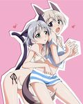  animal_ears artist_request cat_ears couple eila_ilmatar_juutilainen hand_in_panties highres multiple_girls official_art panties sanya_v_litvyak side-tie_panties source_request strap_slip strike_witches tail underwear world_witches_series yuri 