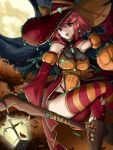  1girl adapted_costume bangs breasts broom broom_riding chest_jewel fgsketch halloween hat highres large_breasts pyra_(xenoblade) red_eyes red_hair short_hair solo swept_bangs witch witch_hat xenoblade_chronicles_(series) xenoblade_chronicles_2 