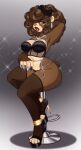  2022 5_fingers anthro breasts brown_eyes brown_hair clothed clothing digital_media_(artwork) eyebrows eyelashes feet female fingers hair hi_res nitricacid solo toes 