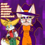 1:1 2022 anthro armor bat_wings big_breasts blue_eyes bodily_fluids breasts canid canine chiropteran cleavage clothed clothing costume crying dialogue digital_drawing_(artwork) digital_media_(artwork) duo english_text eyeshadow female fingers fox fox_mccloud frown fur geowuff gloves green_eyes half-closed_eyes halloween hand_holding hand_on_hip handwear hat headgear headwear hi_res holidays holster humor jacket light_body light_skin lipstick looking_at_viewer magic_user makeup male mammal membrane_(anatomy) membranous_wings meme miles_prower multi_tail narrowed_eyes nintendo orange_body orange_fur question_mark ranged_weapon rouge_the_bat sad sega signature simple_background sonic_the_hedgehog_(series) star_fox tears teeth text tight_clothing tongue topwear video_games weapon white_body white_fur wings witch witch_costume witch_hat 