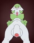  absurd_res balls big_balls big_breasts breasts flaccid foreskin gardevoir generation_3_pokemon genitals gynomorph hi_res intersex low-angle_view nintendo penis pokemon pokemon_(series) pokemon_(species) presenting video_games 