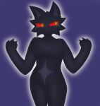  &lt;3 anthro breasts claws featureless_breasts felid feline female glowing glowing_eyes gootraxian grifflnz hi_res kaiju_paradise mammal panther_(kaiju_paradise) pantherine roblox simple_background solo 