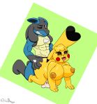  absurd_res anthro big_breasts bodily_fluids bouncing_breasts breasts butt butt_grab clothing cosplay_pikachu_(costume) cum doggystyle duo excessive_cum excessive_genital_fluids fan_character female from_behind_position generation_1_pokemon generation_4_pokemon genital_fluids hand_on_butt hi_res huge_breasts leaking_cum lucario male male/female nintendo orgasm_face ori-doggo penetration pikachu pikachu_libre pokemon pokemon_(species) sex thick_thighs video_games volta_(ori-doggo) 